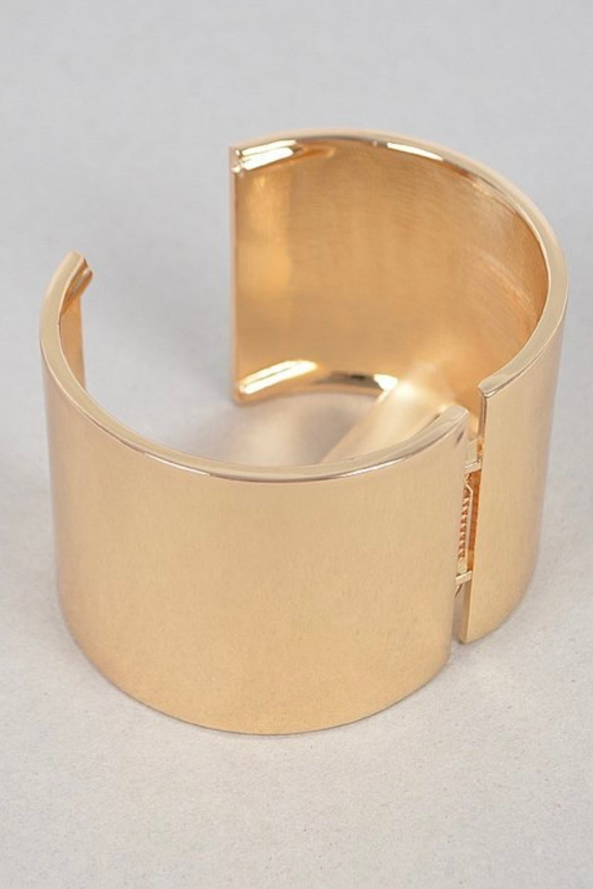Monique Wide Metal CuffGold Shop Pretty Pieces