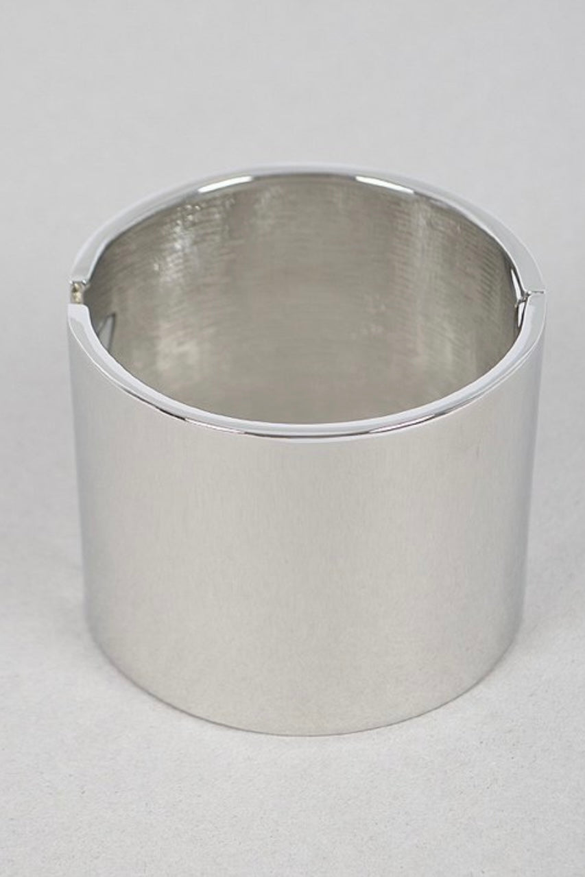 Monique Wide Metal CuffSilver Shop Pretty Pieces