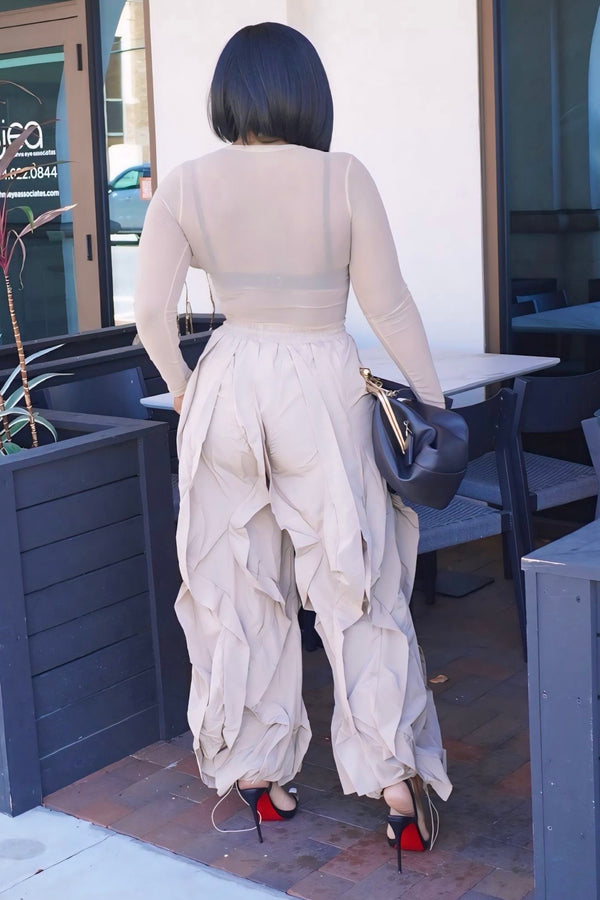 Alexandria Draped Up Parachute Pants