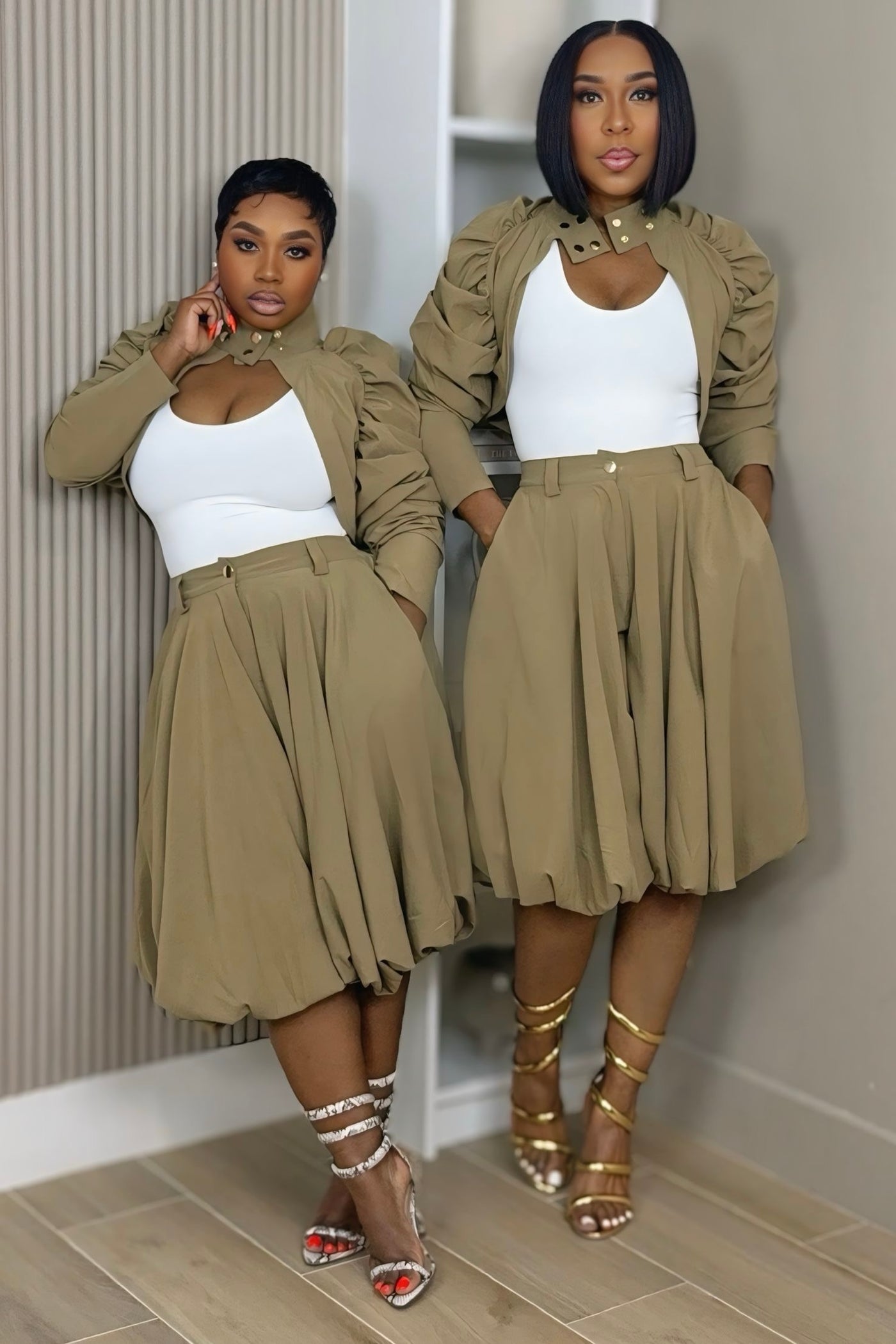 Blair Upscale Crop Jacket And Pleated Culotte Set Preorder Ships 7