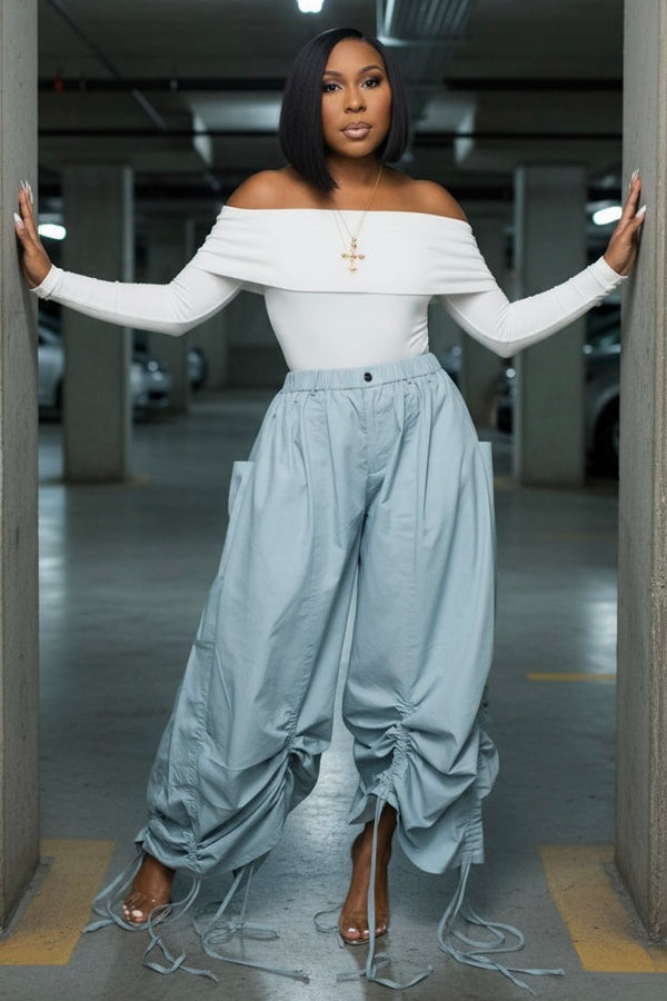 Dalina Statement Ruched Drawstring Pants