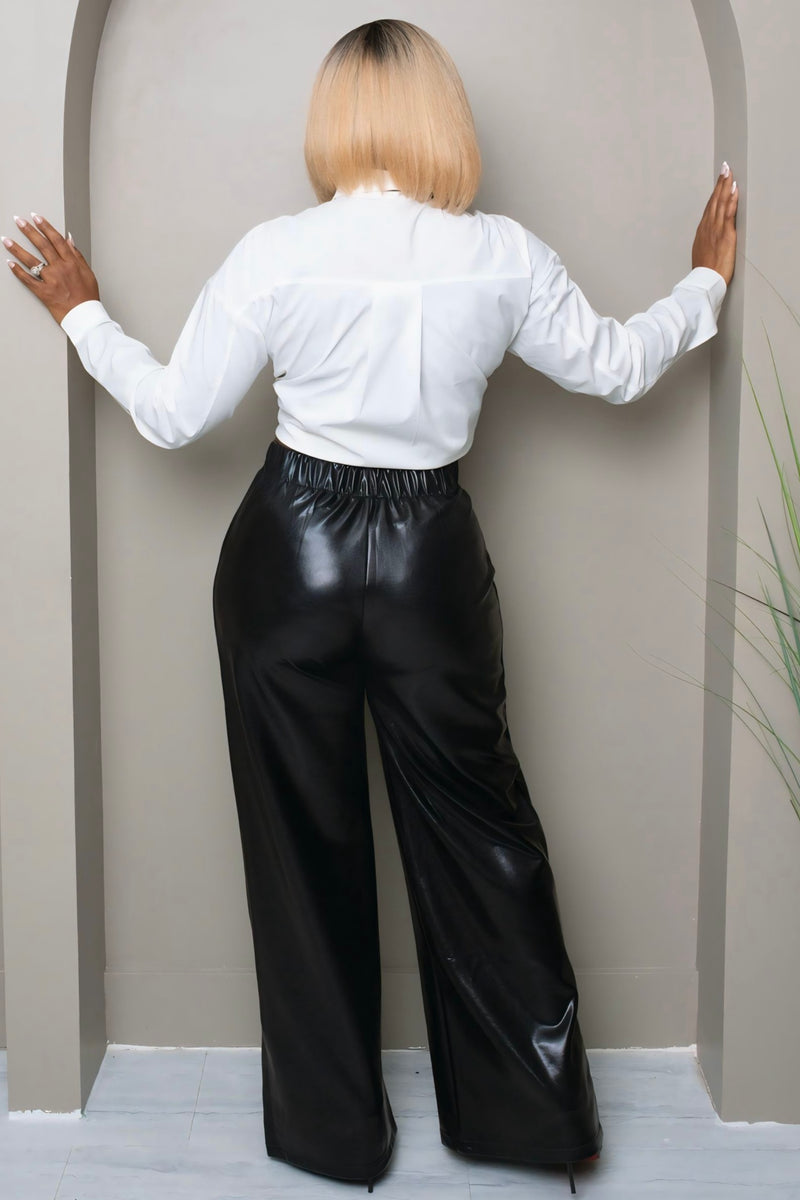 Carmine Executive Energy Faux Leather Pants