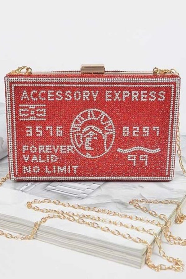 Selma Full Crystal Credit Card Bag Clutch