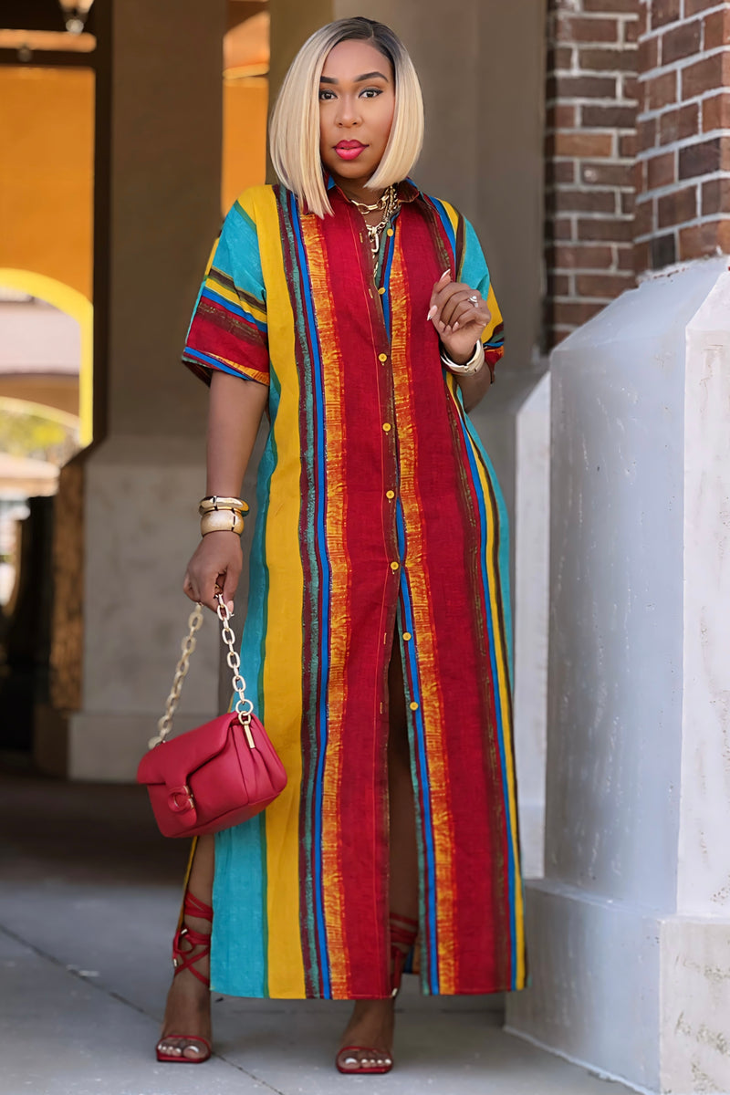 Olivia Relaxed and Cool Maxi Length Shirt Dress