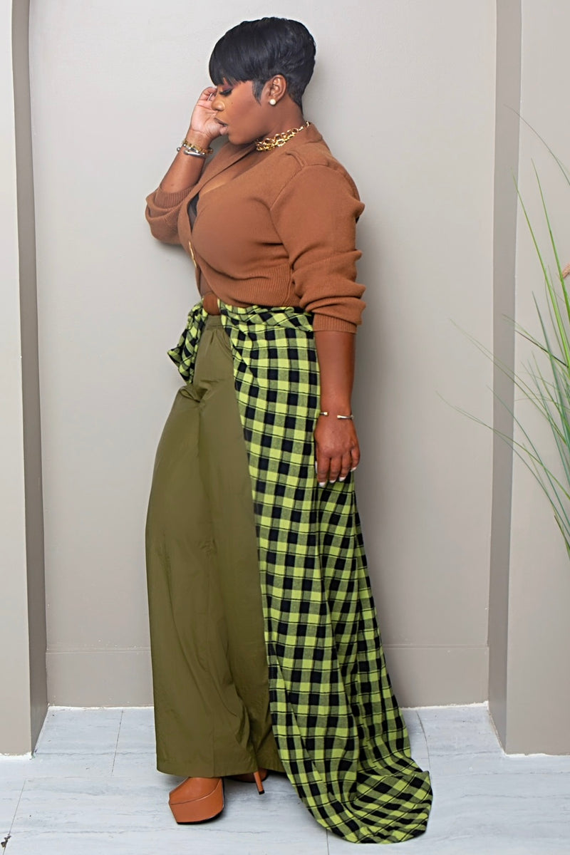 Pamela Plaid About You Skirted Overlay Pants