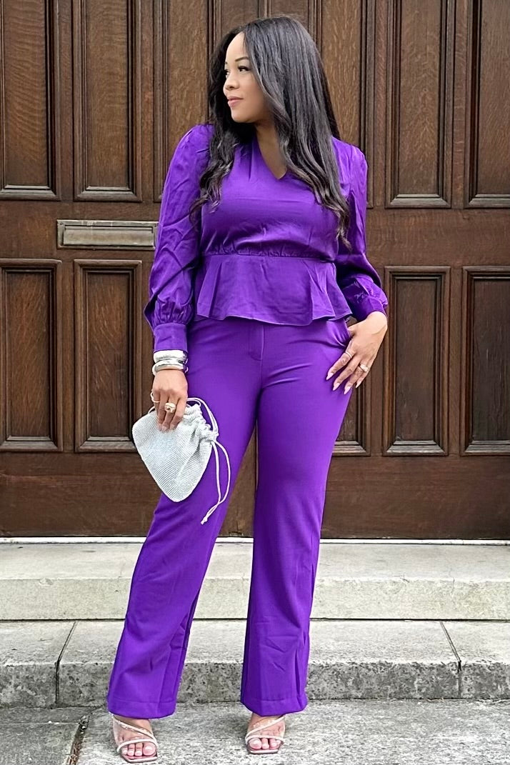 Robin Flare Leg Pants - Purple 40696