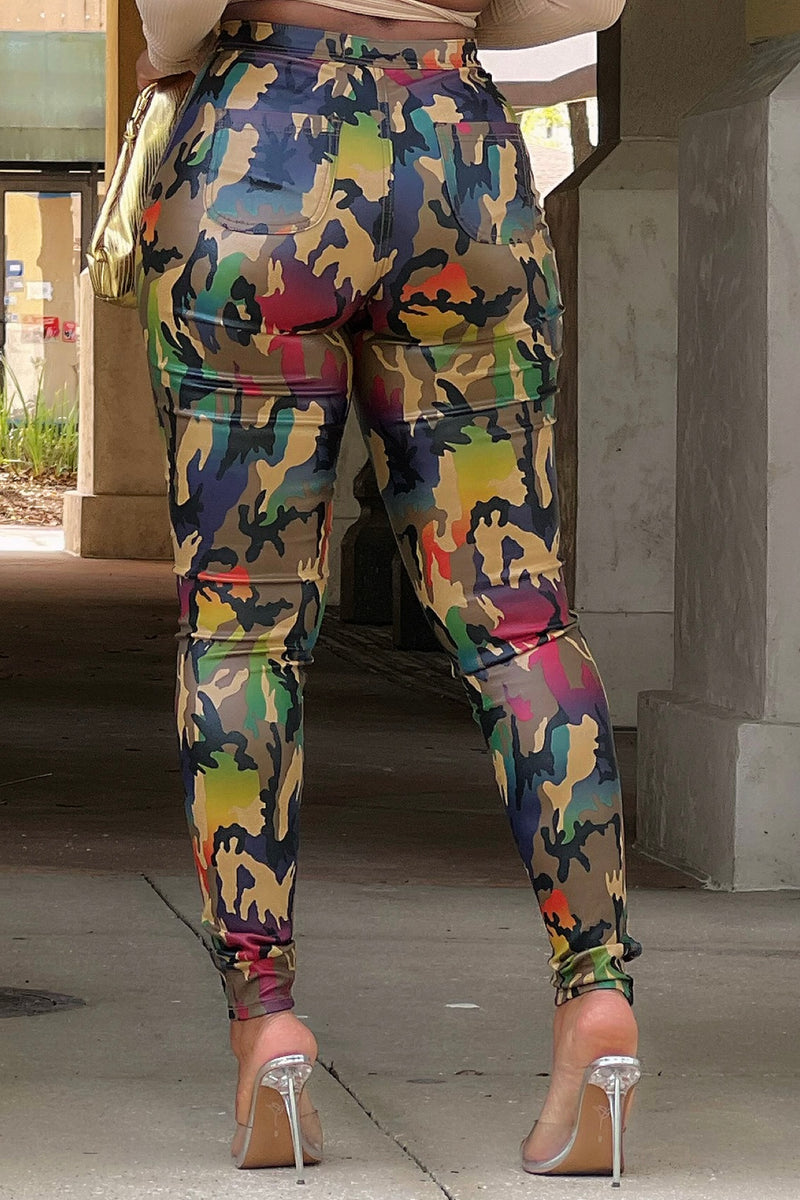 Sade Lux Coated Camo Skinny Jeans