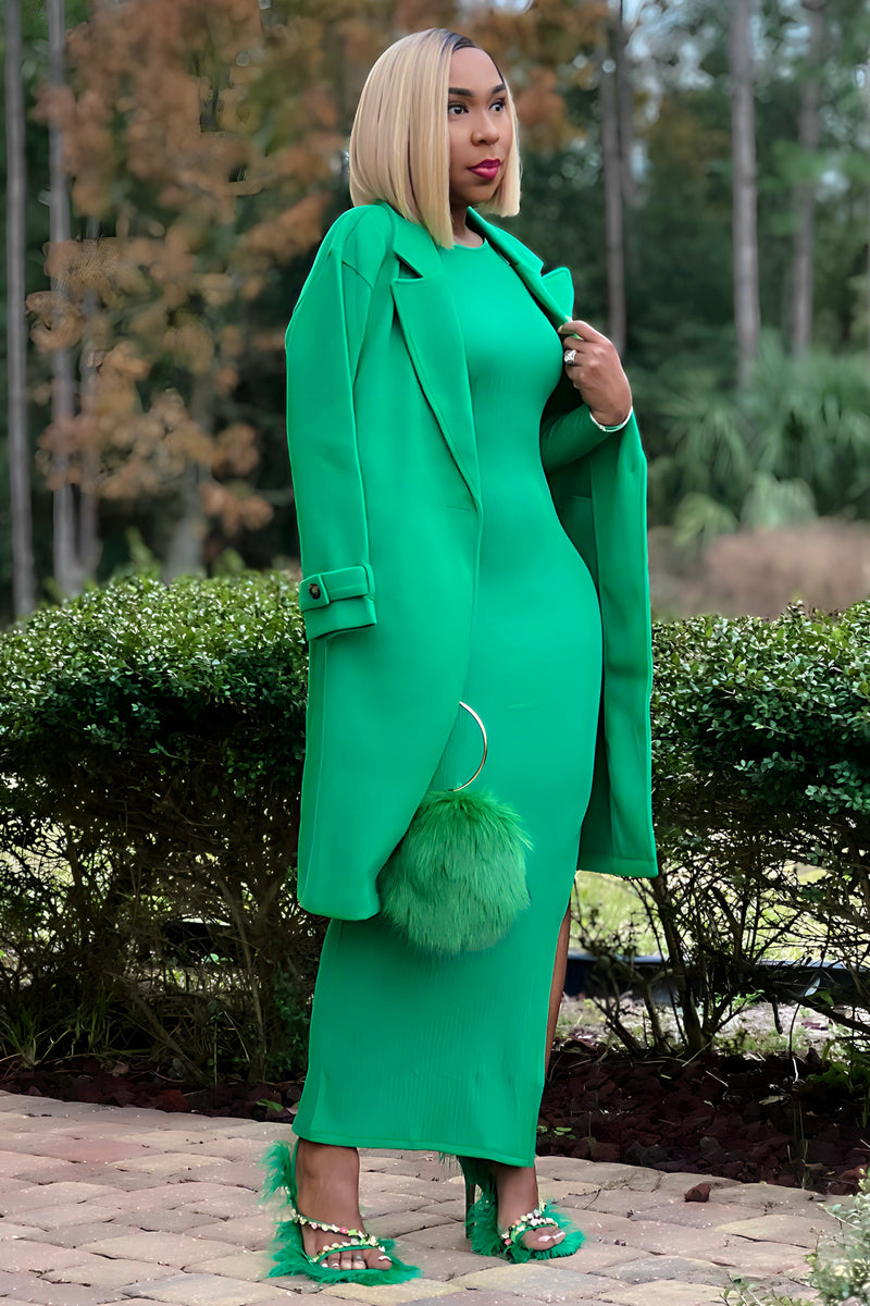 Seesha Casual Coat-Green