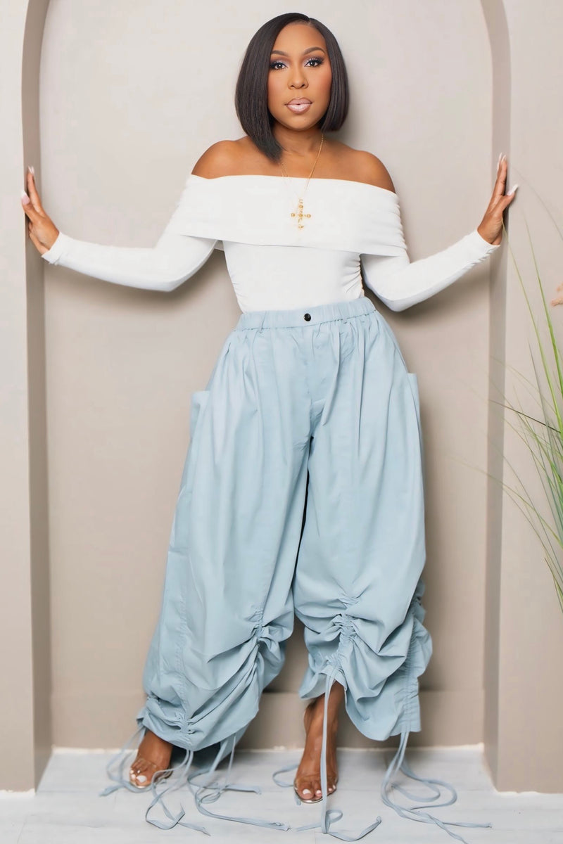 Dalina Statement Ruched Drawstring Pants