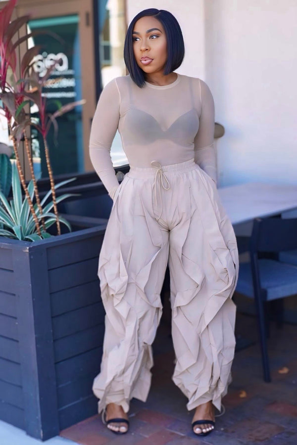 Alexandria Draped Up Parachute Pants