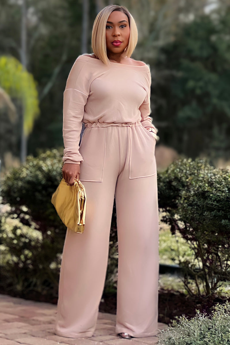 Catherine Comfy And Casual Wide Leg Jumpsuit