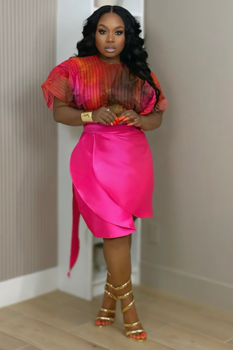 Zara Draped Satin Skirt-Pink – Shop Pretty Pieces